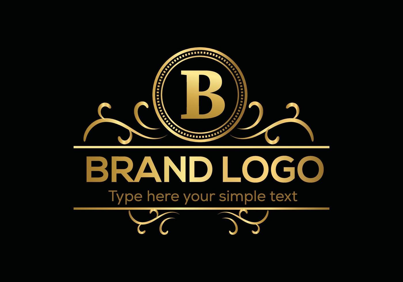 plantilla de logotipo de lujo con letra inicial en arte vectorial para restaurante, hotel, heráldica, joyería, moda y otras ilustraciones vectoriales. vector
