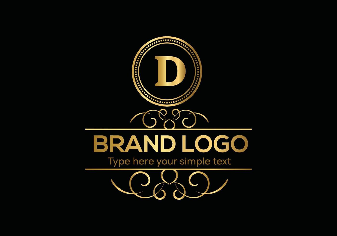 plantilla de logotipo de lujo con letra inicial en arte vectorial para restaurante, hotel, heráldica, joyería, moda y otras ilustraciones vectoriales. vector