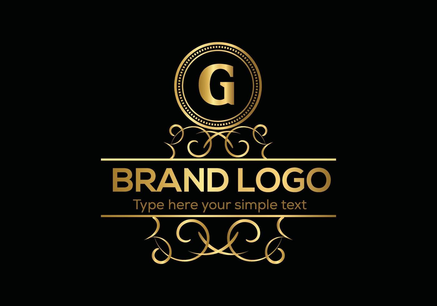 Initial Letter Luxury Logo template in vector art for Restaurant, Hotel, Heraldic, Jewelry, Fashion, and other vector illustration.