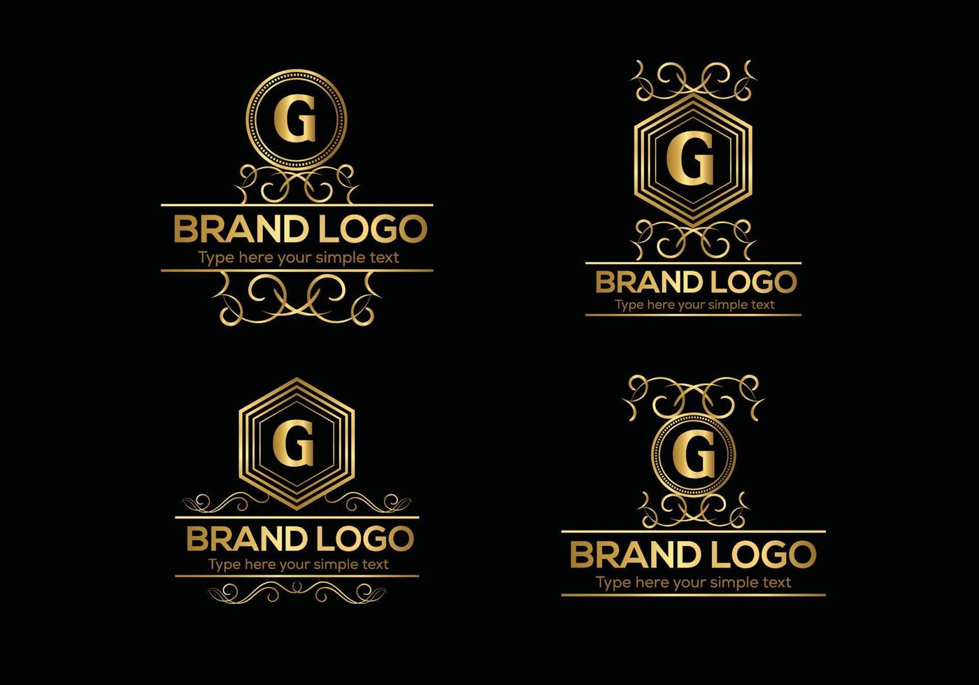 plantilla de logotipo de lujo con letra inicial en arte vectorial para restaurante, hotel, heráldica, joyería, moda y otras ilustraciones vectoriales. vector