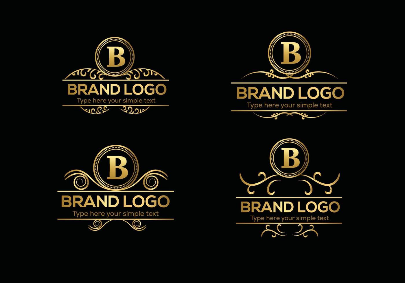 plantilla de logotipo de lujo con letra inicial en arte vectorial para restaurante, hotel, heráldica, joyería, moda y otras ilustraciones vectoriales. vector