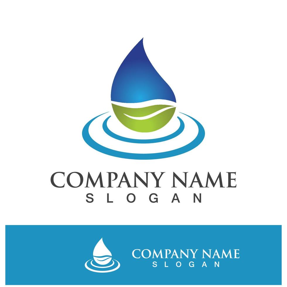 Water drop logo icon illustration vector