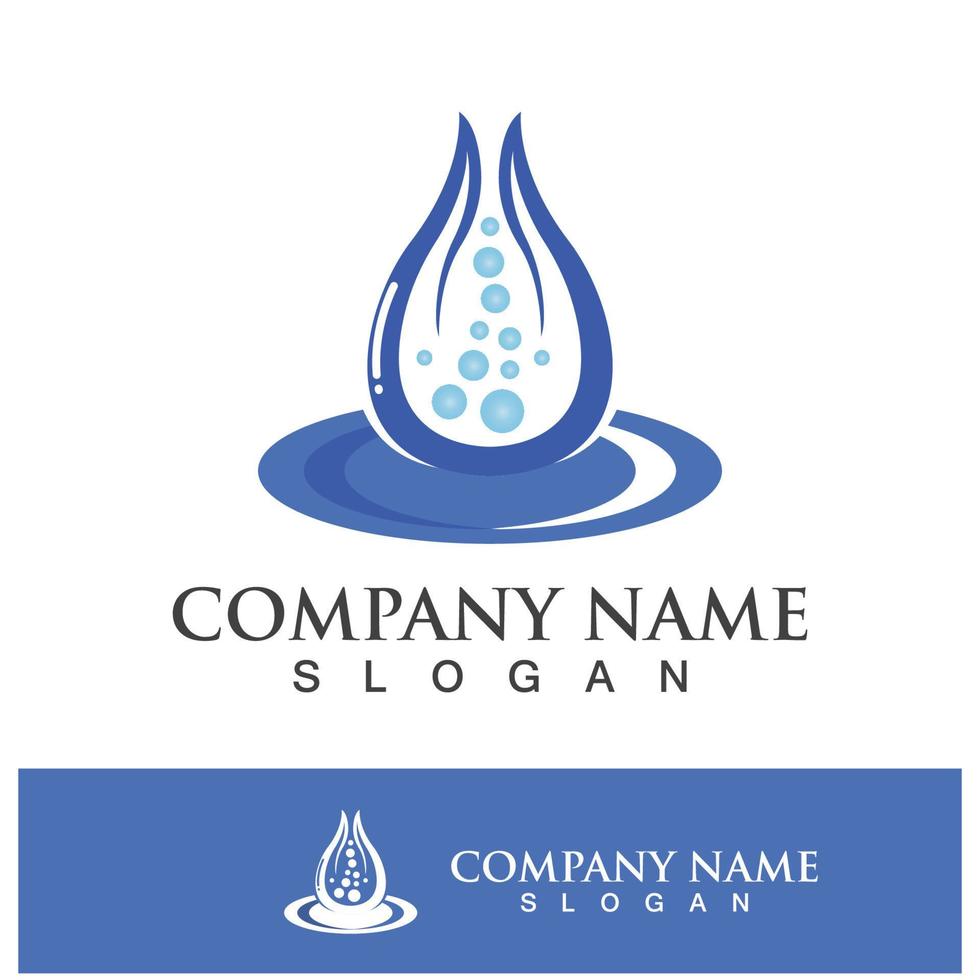 Water drop logo icon illustration vector