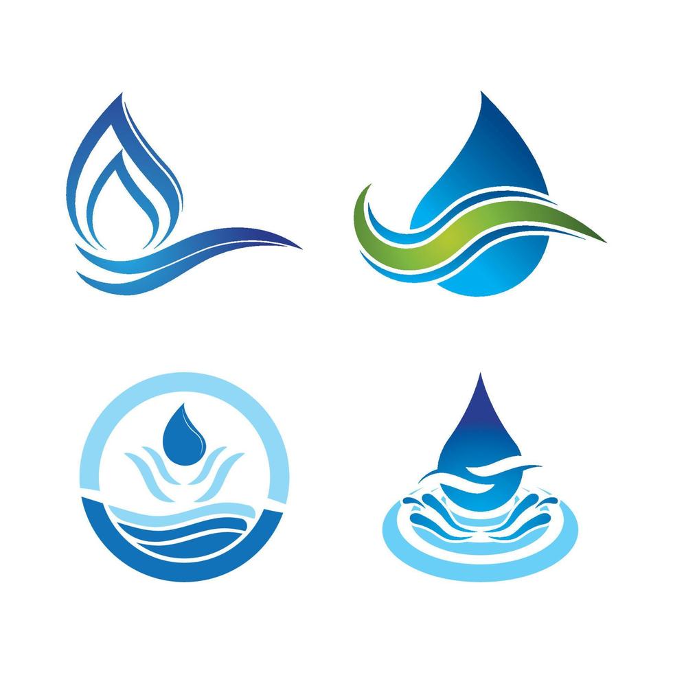 ilustración de icono de logotipo de gota de agua vector