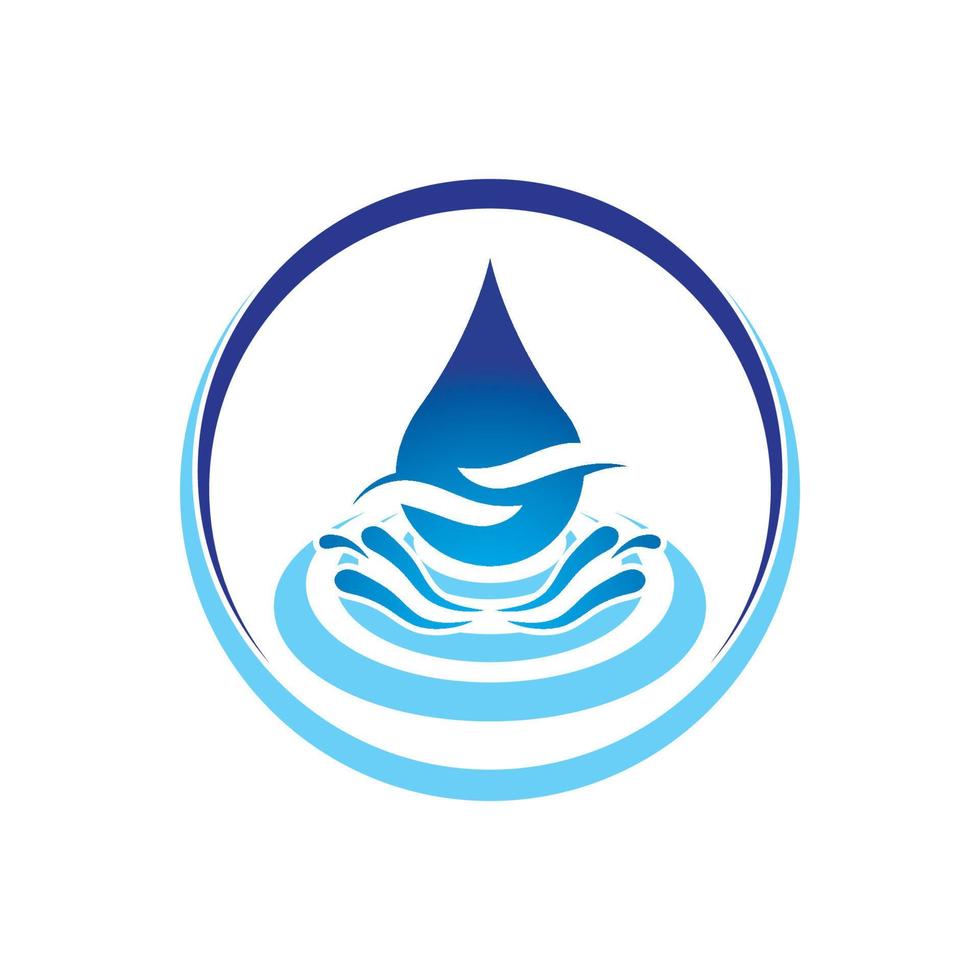 ilustración de icono de logotipo de gota de agua vector