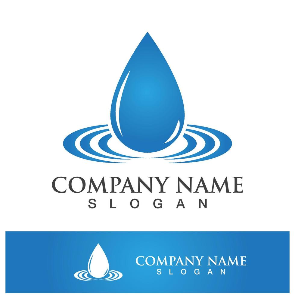 Water drop logo icon illustration vector