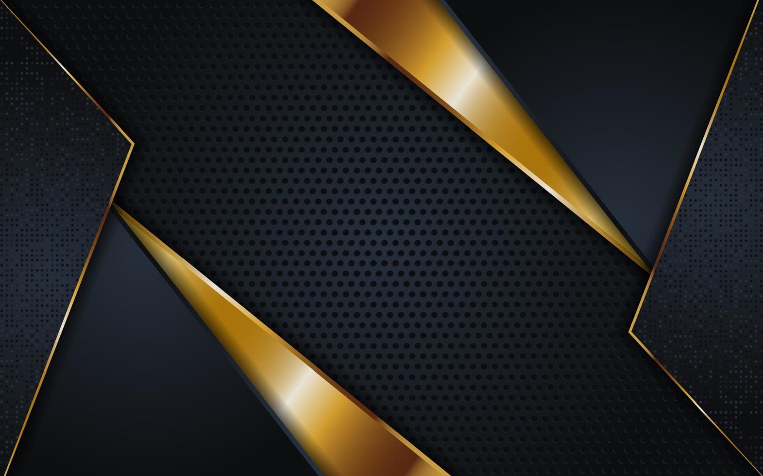Luxury dark background combination with line gold vector