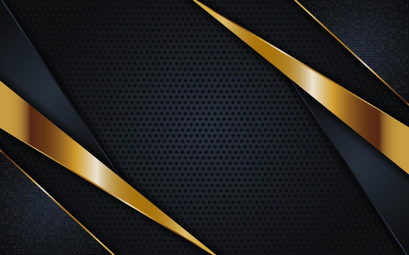 Luxury dark background combination with line gold vector