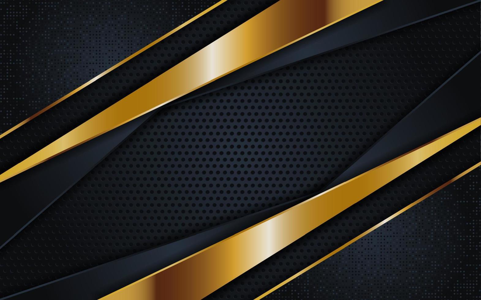 Luxury dark background combination with line gold vector