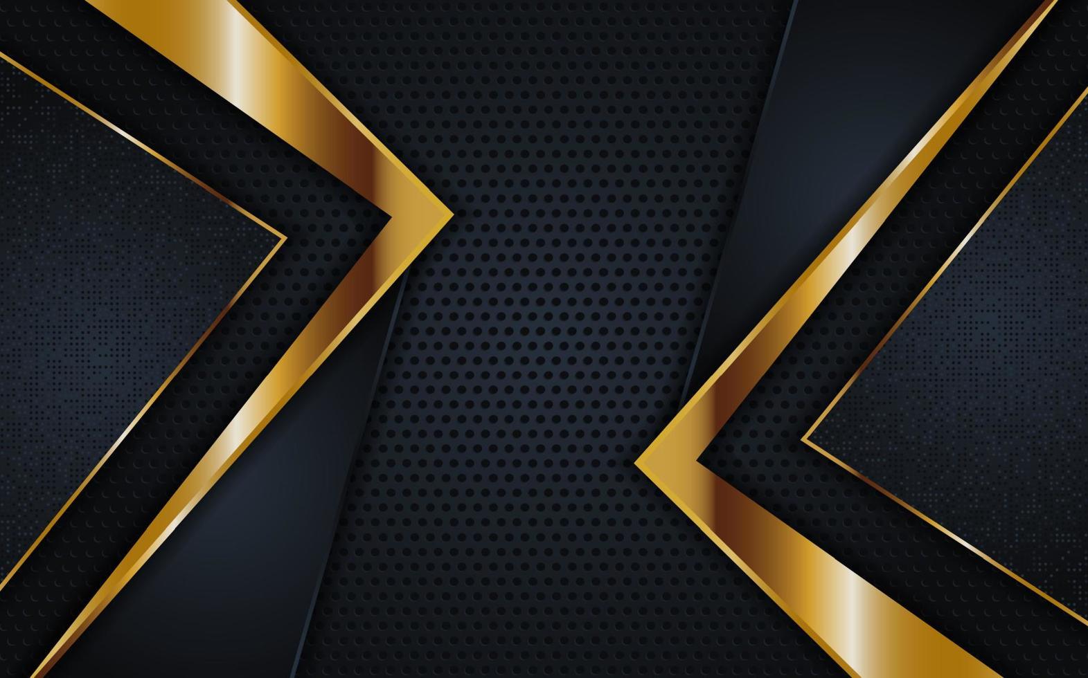 Luxury dark background combination with line gold vector
