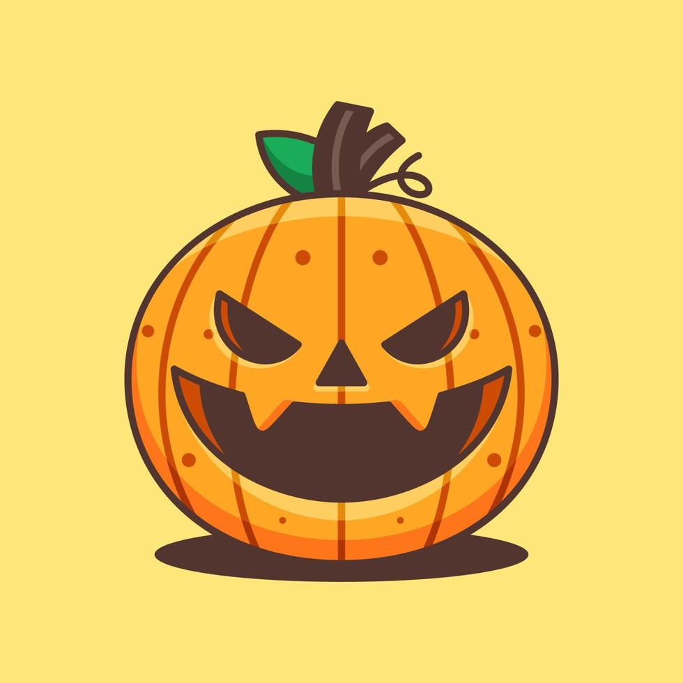 linda calabaza de halloween vector