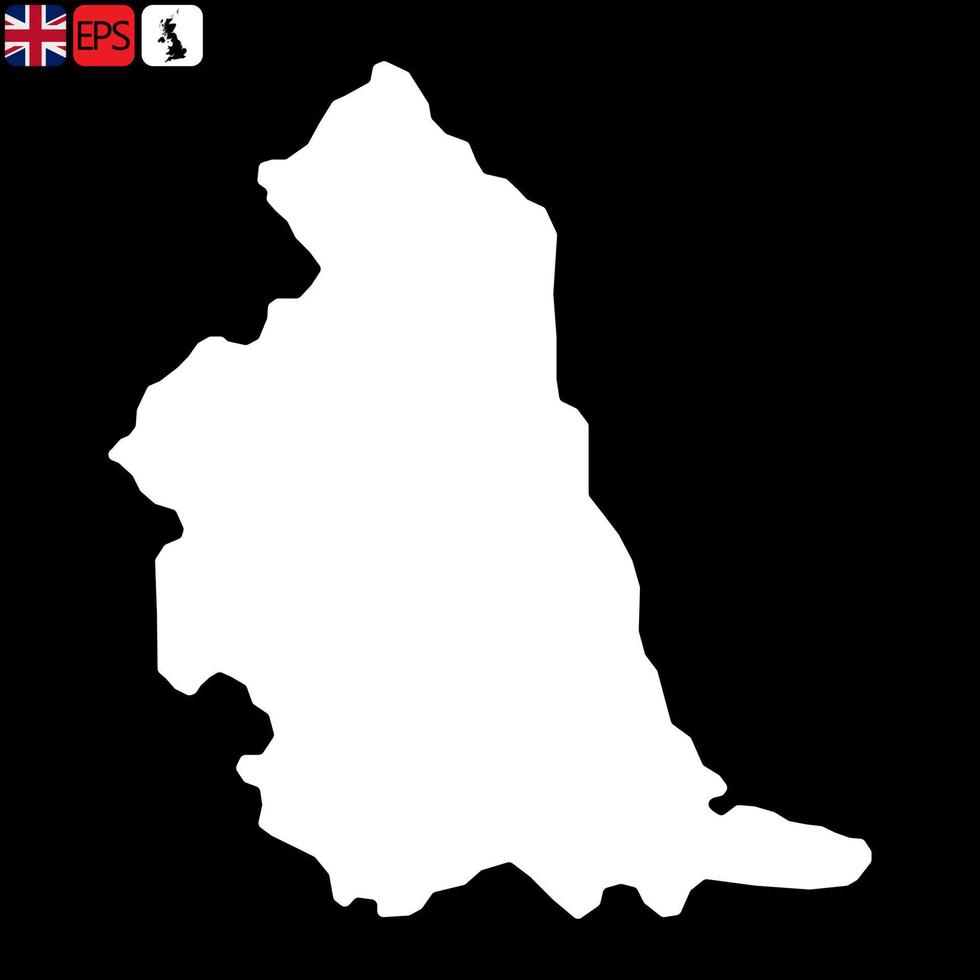 Northeast England, UK region map. Vector illustration.