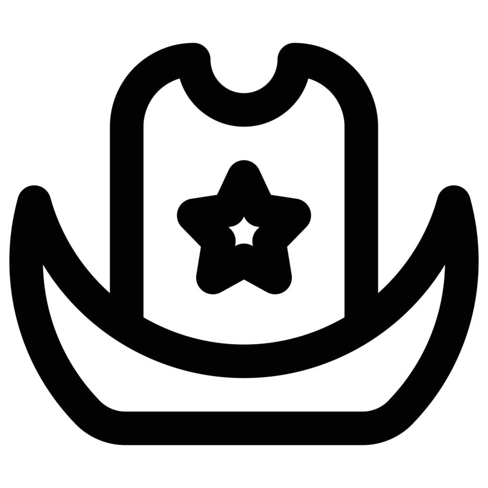 icono de sombrero de vaquero, tema de viaje vector