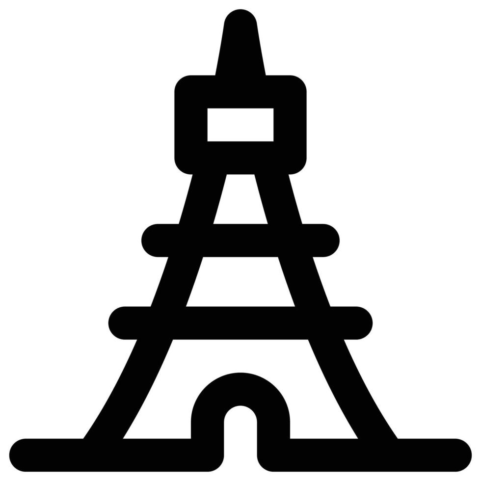 icono de la torre eiffel, tema de viaje vector