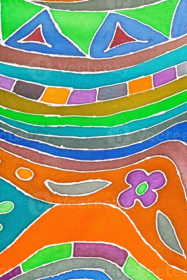 abstract pattern of cold painted batik photo