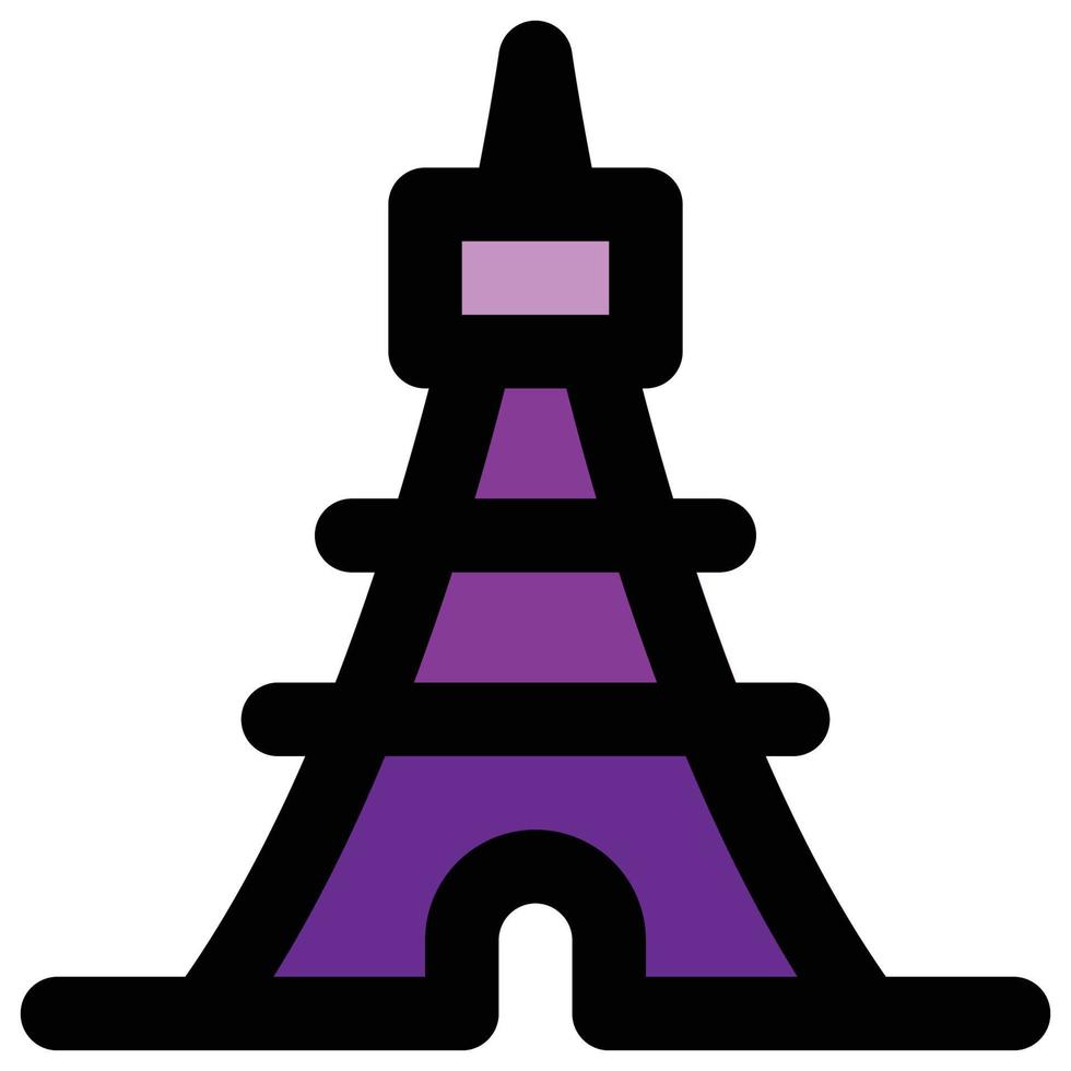 icono de la torre eiffel, tema de viaje vector