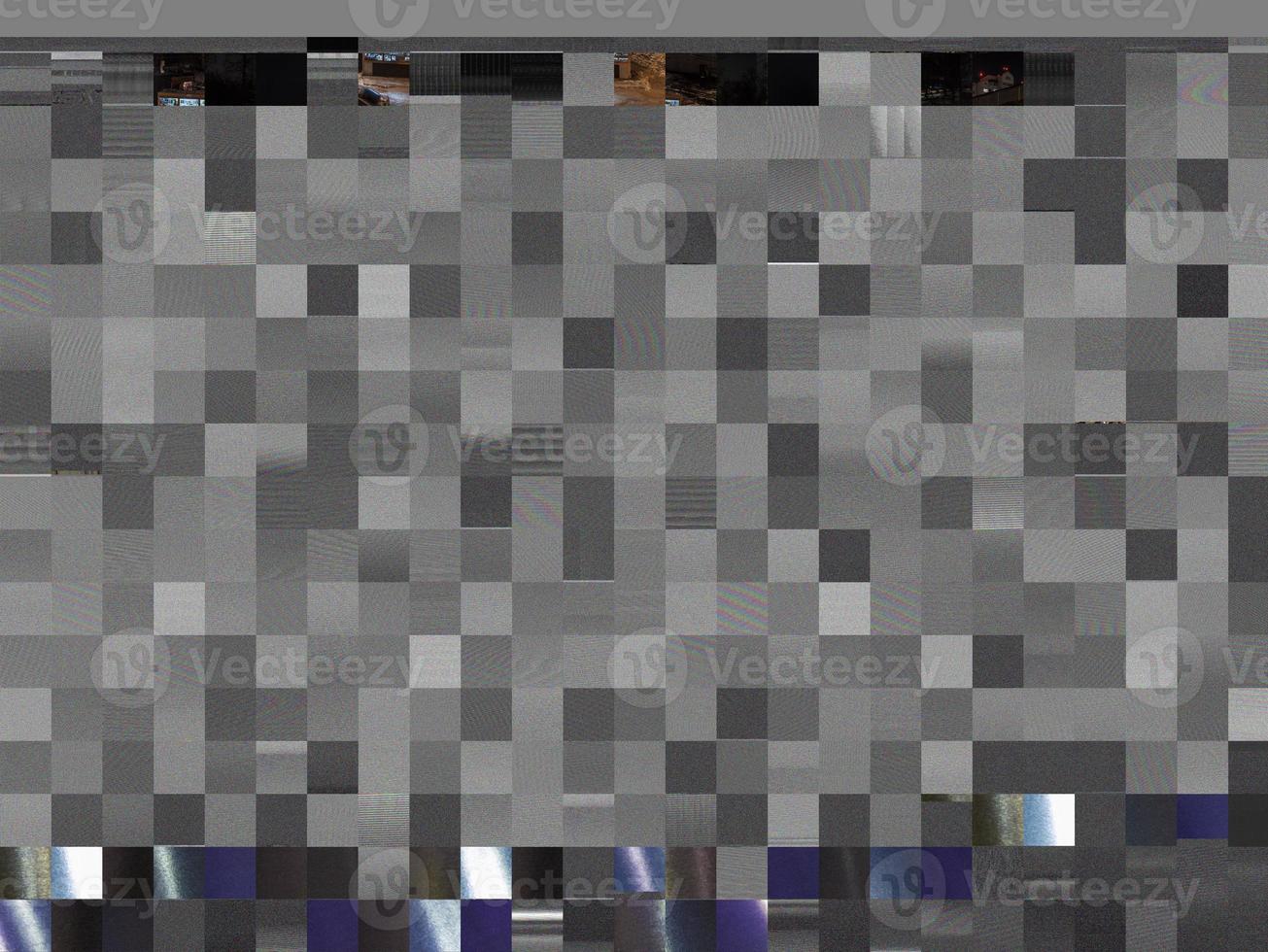gray glitch noise pattern of corrupted jpeg image photo