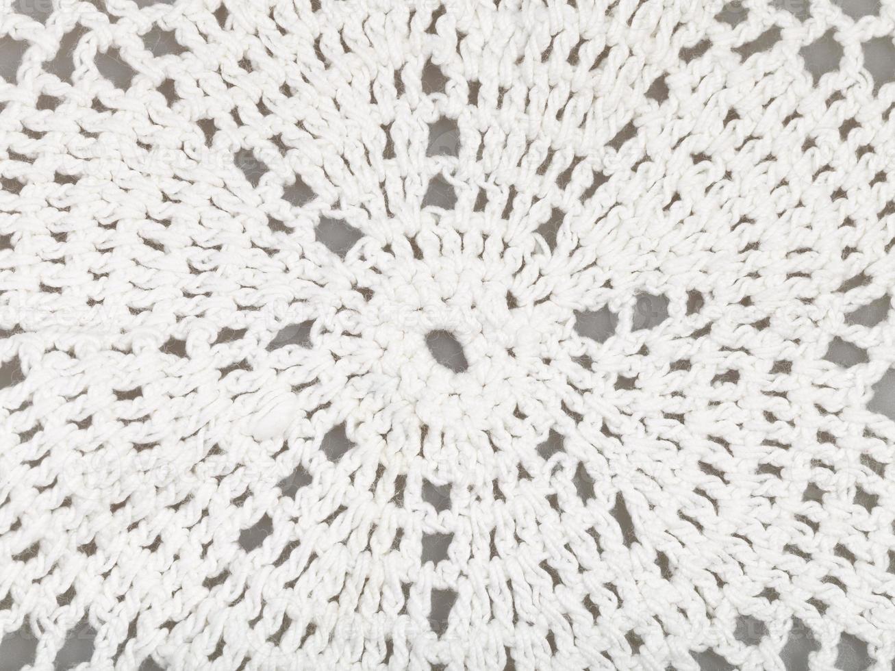 detail of lace embroidered by crochet photo
