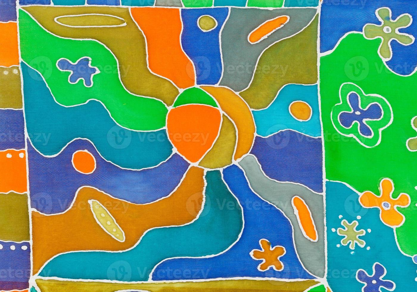 abstract pattern of cold painted batik photo