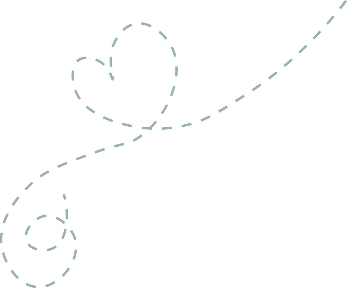 Simple bee trail line art vector