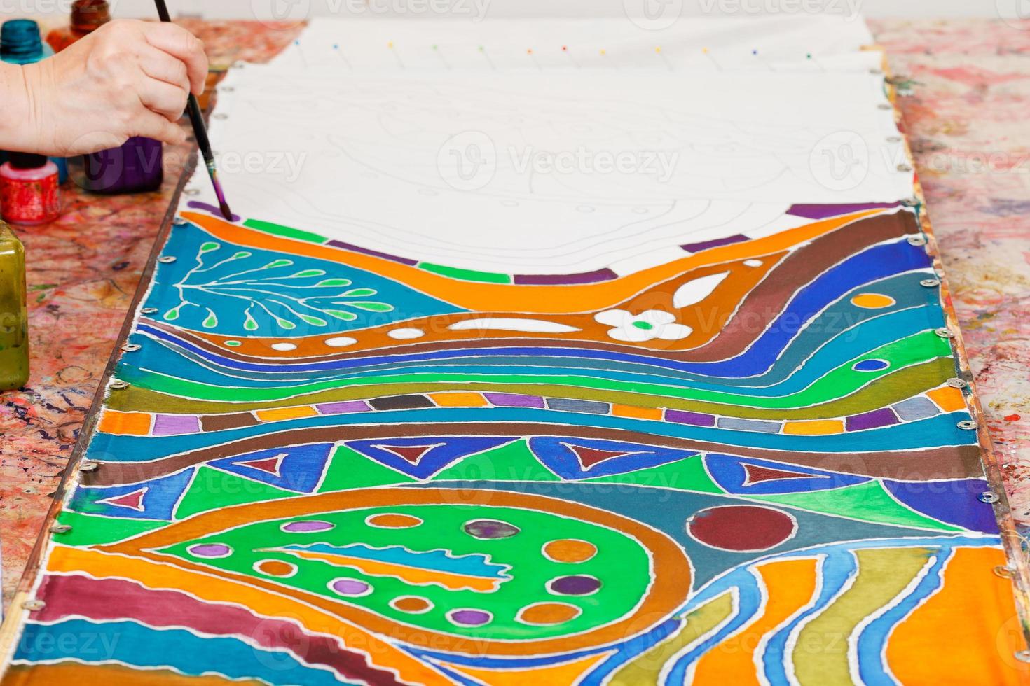 drawing of cold batik ornament photo