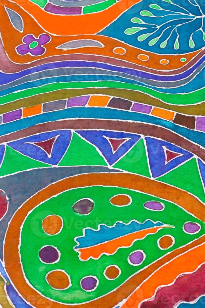 painted pattern of batik photo