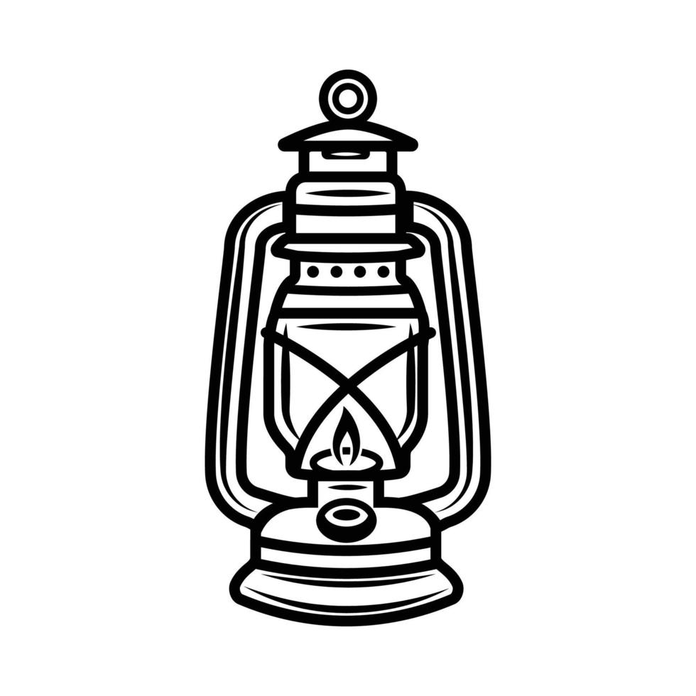 Vintage mining light lamp. Can be used like emblem, logo, badge, label. mark, poster or print. Monochrome Graphic Art. Vector