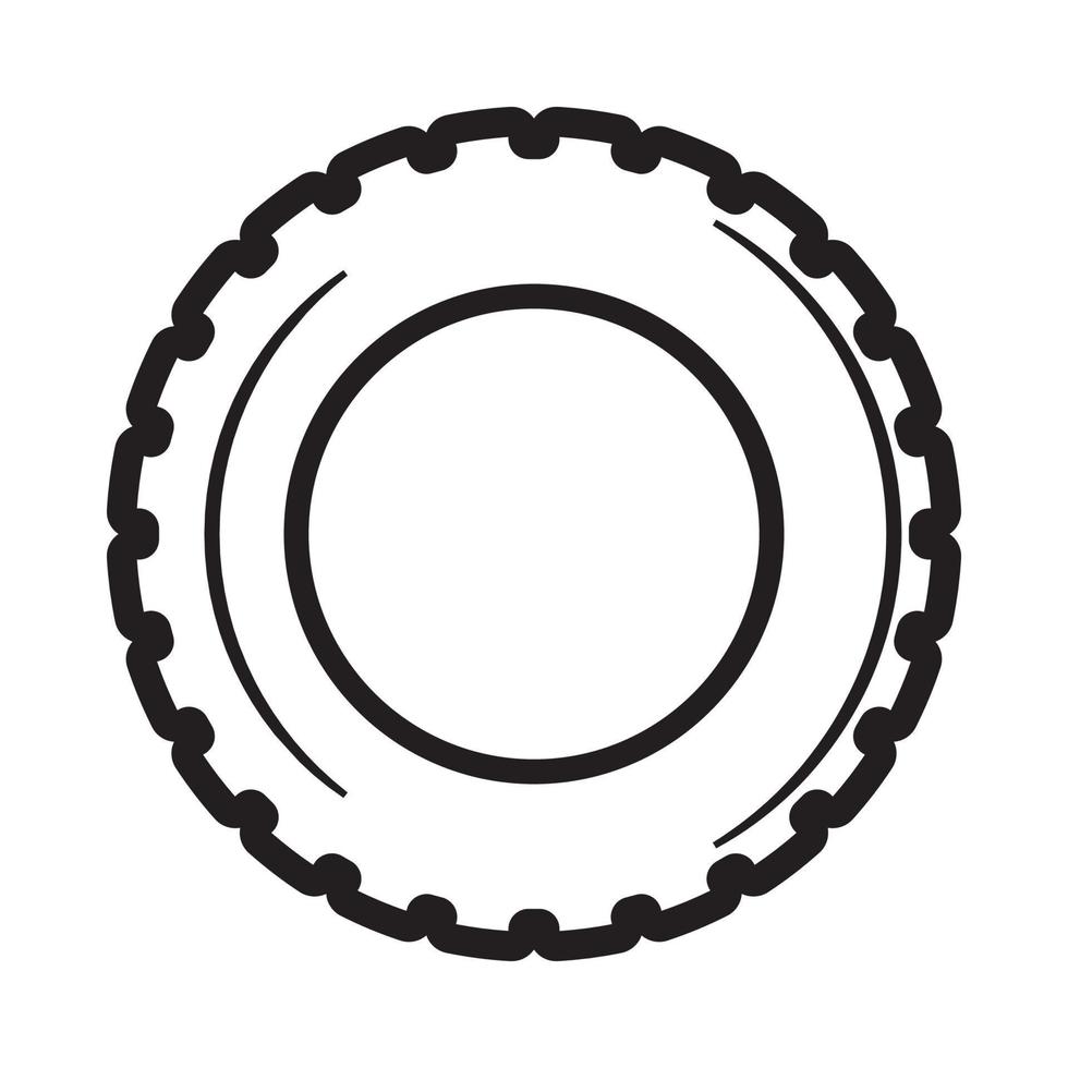 Vintage retro mechanic car repair tire. Can be used like emblem, logo, badge, label. mark, poster or print. Monochrome Graphic Art. Vector Illustration. Engraving
