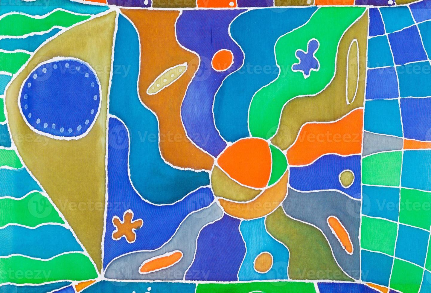 abstract pattern of cold painted batik photo