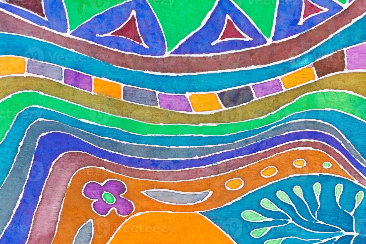 drawn ornament of batik photo