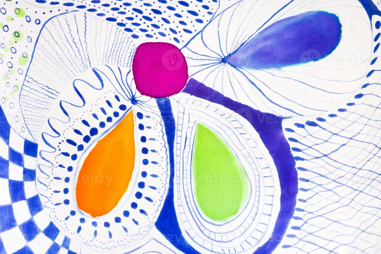 abstract pattern on silk batik photo