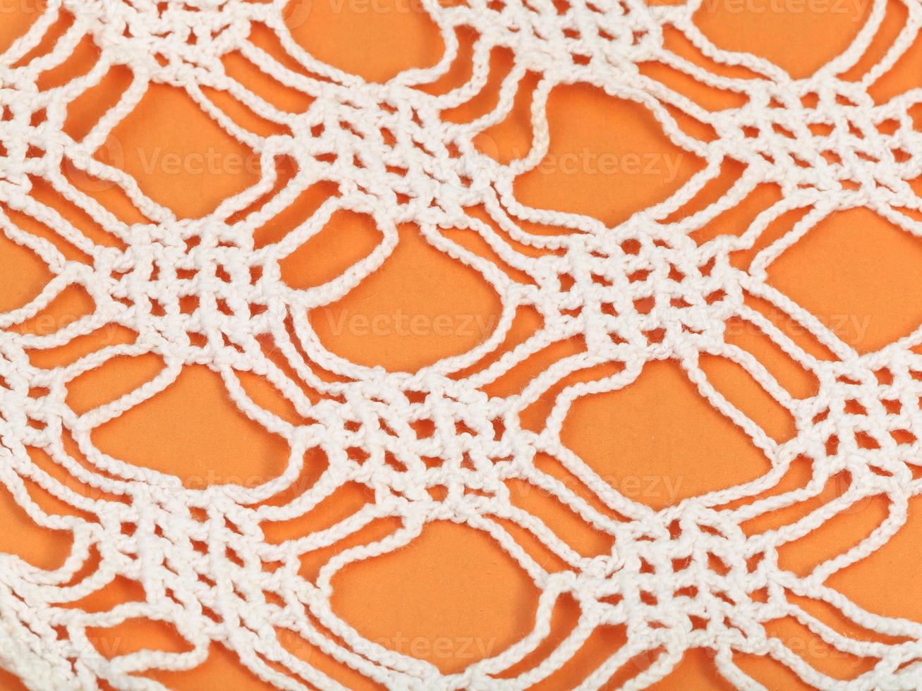 detail of lace valance embroidered by crochet photo