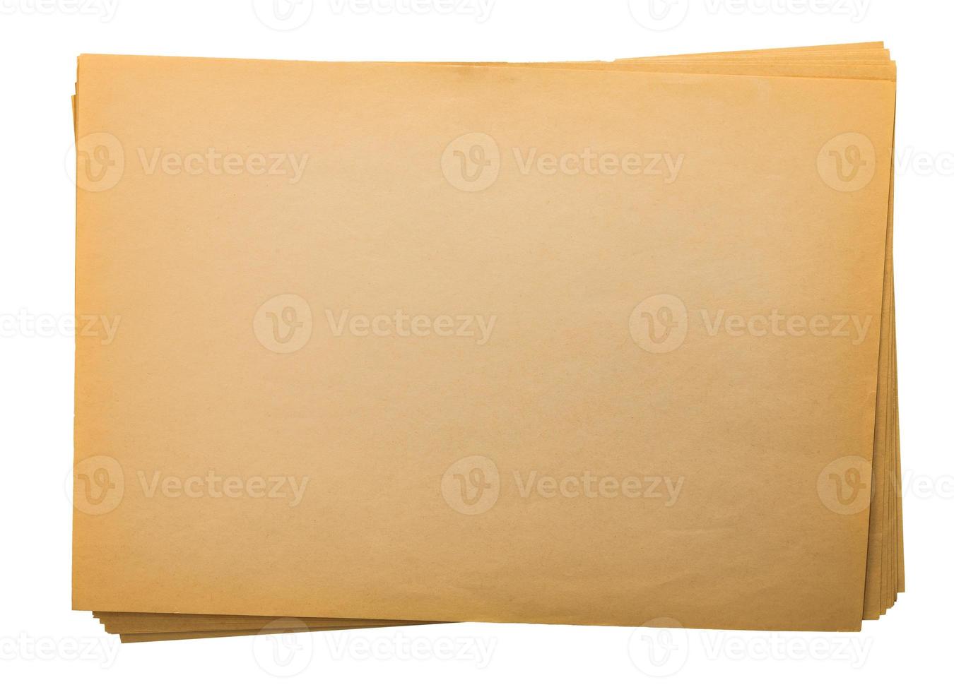 sack of old paper sheets isolated photo
