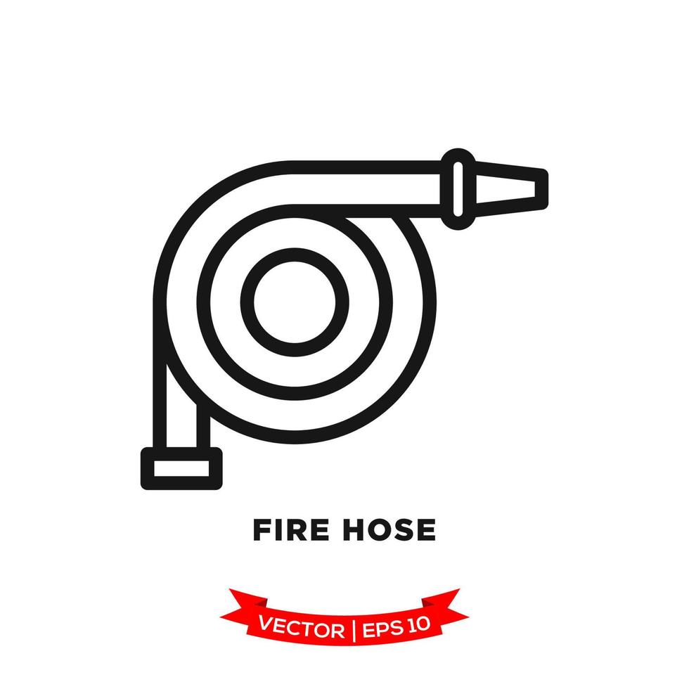 fire hose icon in trendy flat design vector