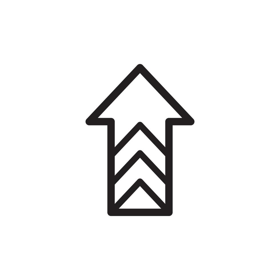 arrow icon vector logo template in trendy flat design