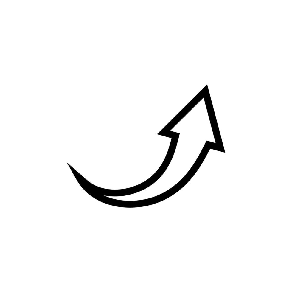 arrow icon vector logo template in trendy flat design