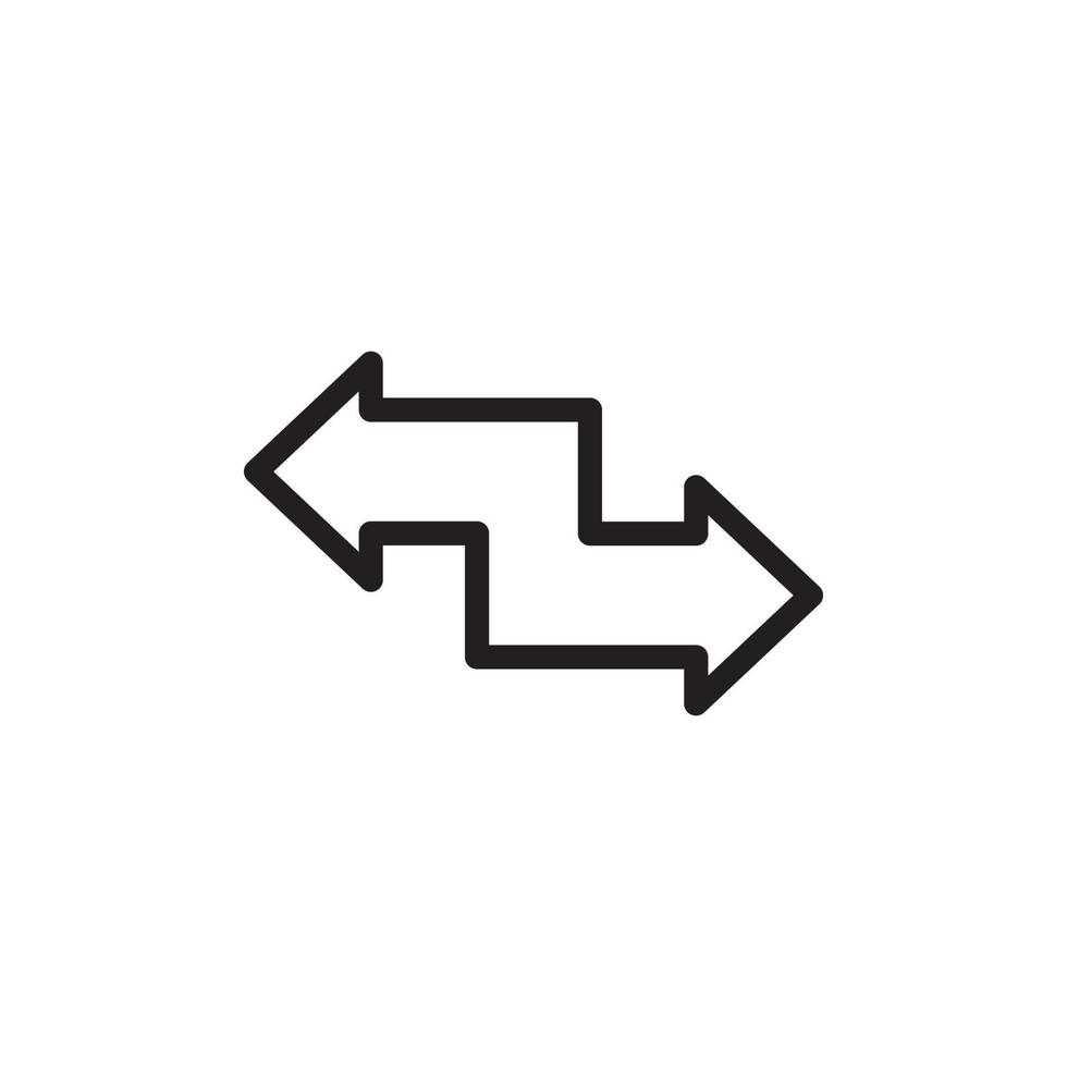 arrow icon vector logo template in trendy flat design