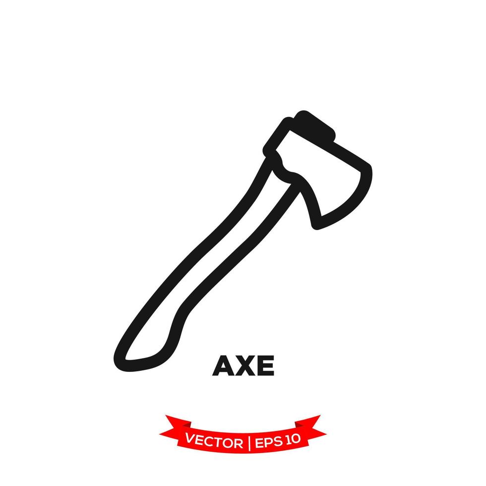 axe icon vector logo template in treny flat design