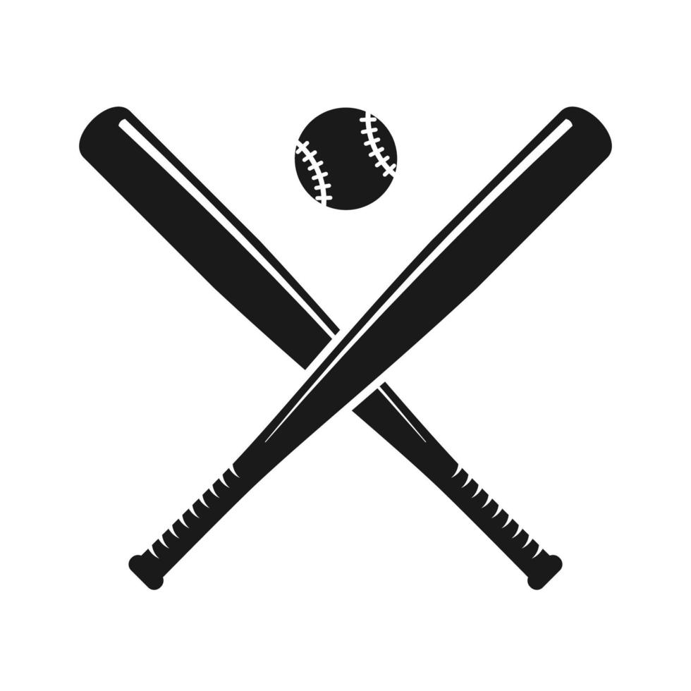 plantilla de logotipo de vector de icono de béisbol en diseño plano de moda