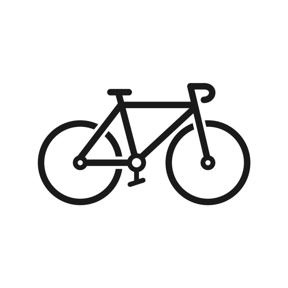 icono de bicicleta en diseño plano de moda vector