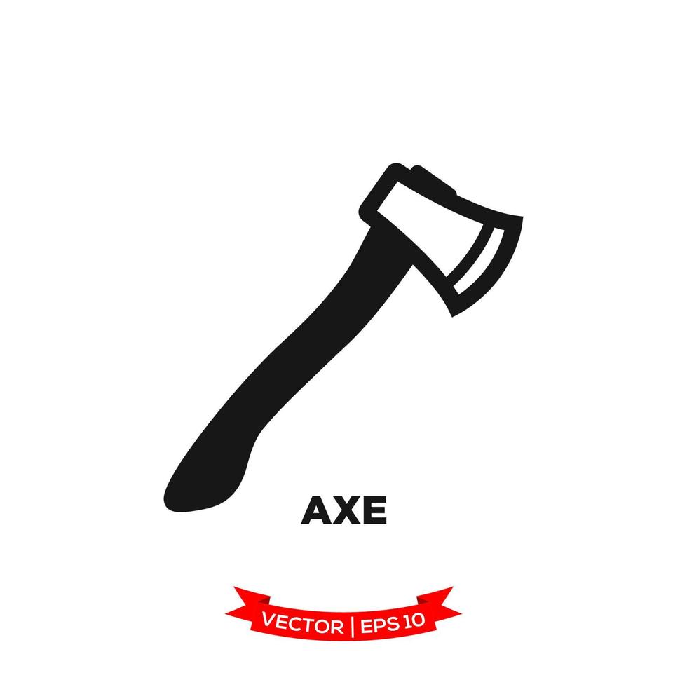 axe icon vector logo template in treny flat design