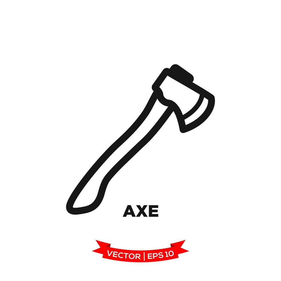 axe icon vector logo template in treny flat design