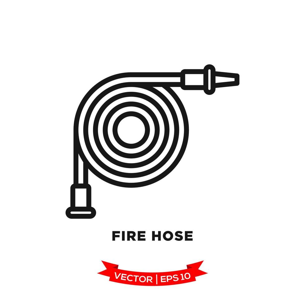 fire hose icon in trendy flat design vector