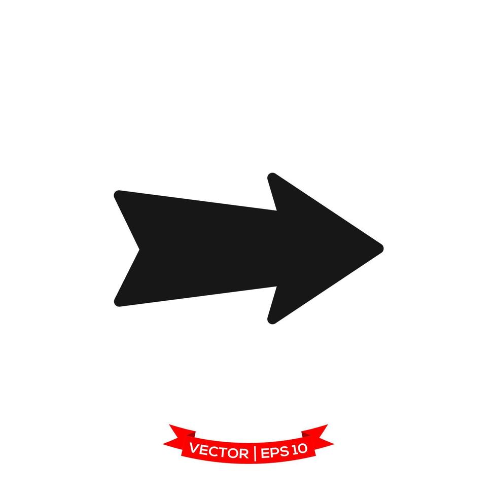 arrow icon vector logo template in trendy flat design