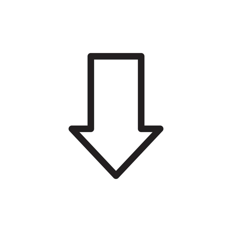 arrow icon vector logo template in trendy flat design