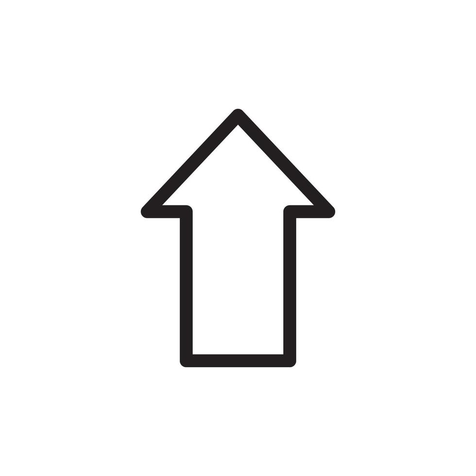 arrow icon vector logo template in trendy flat design