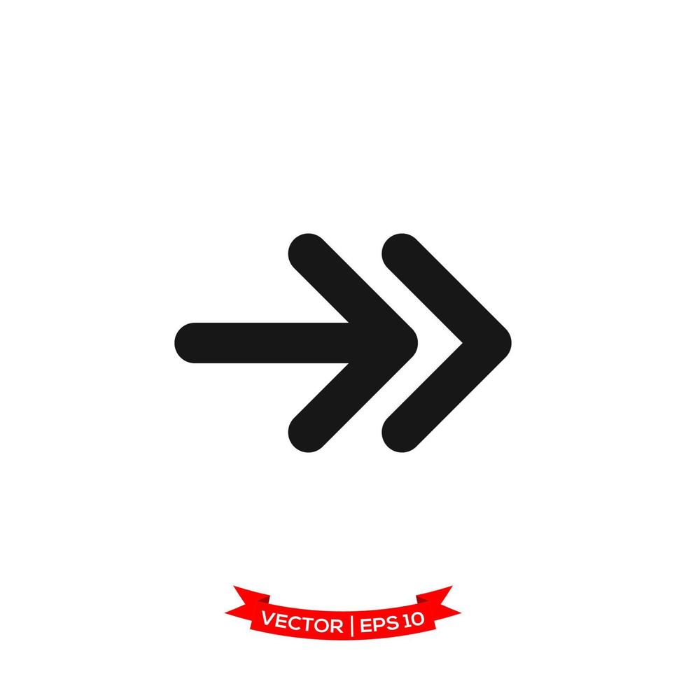 arrow icon vector logo template in trendy flat design