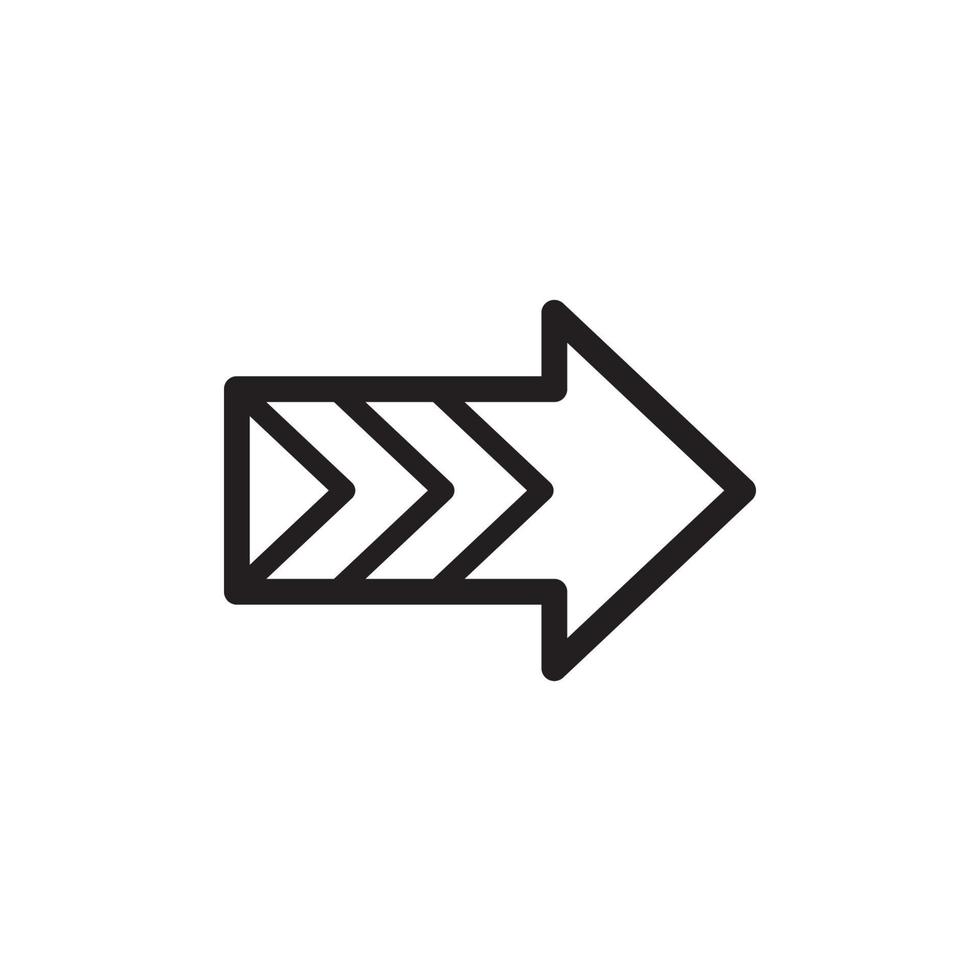 arrow icon vector logo template in trendy flat design