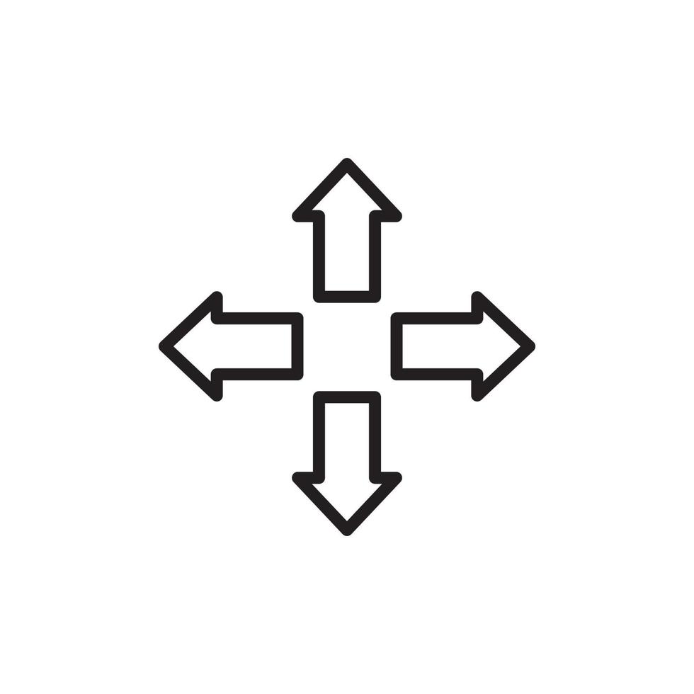 arrow icon vector logo template in trendy flat design