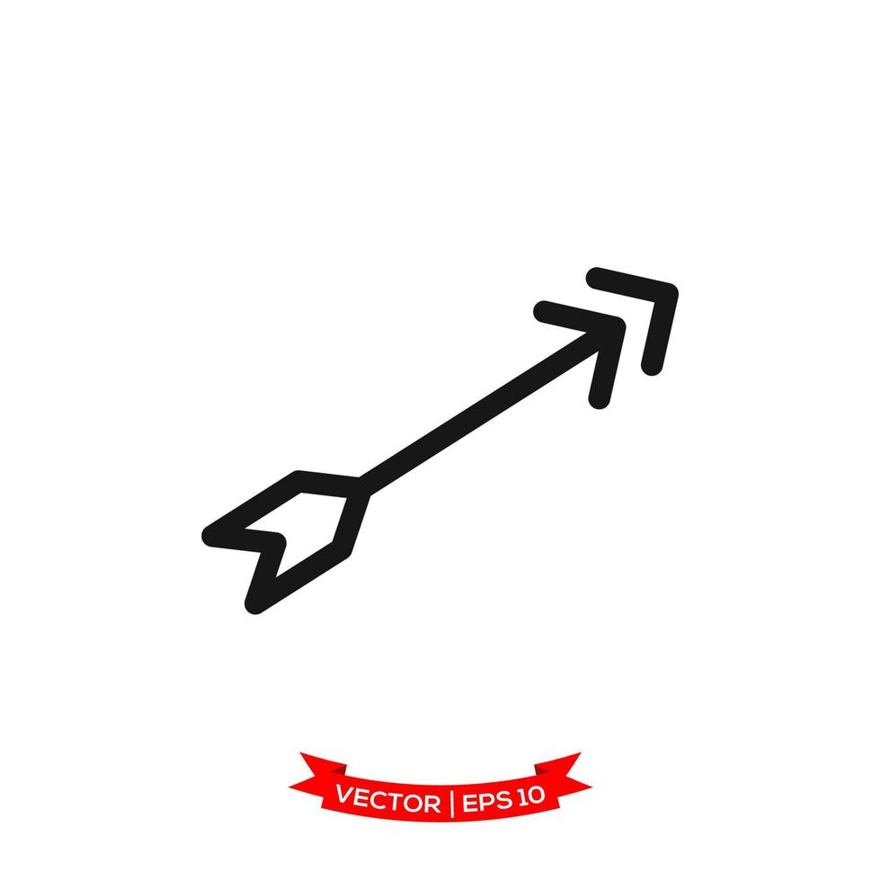 arrow icon vector logo template in trendy flat design